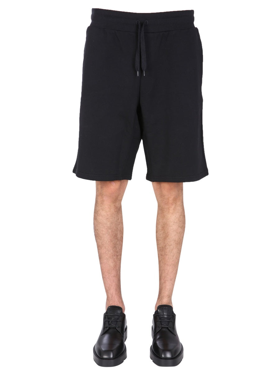 MOSCHINO Men's Logo-Embroidered Bermuda Shorts