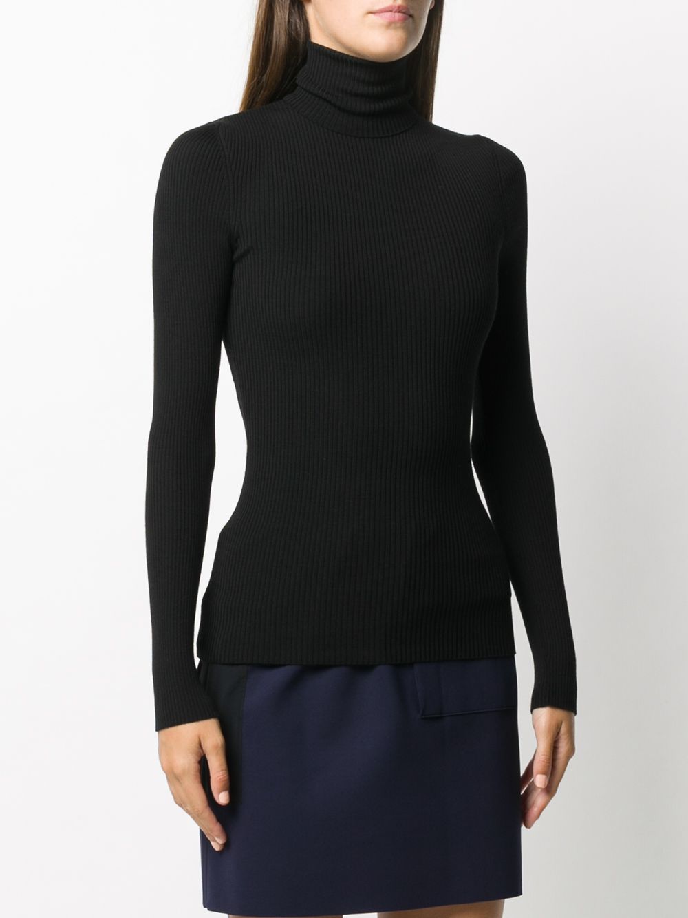 WOLFORD Fitted Wool Turtle-Neck Sweater