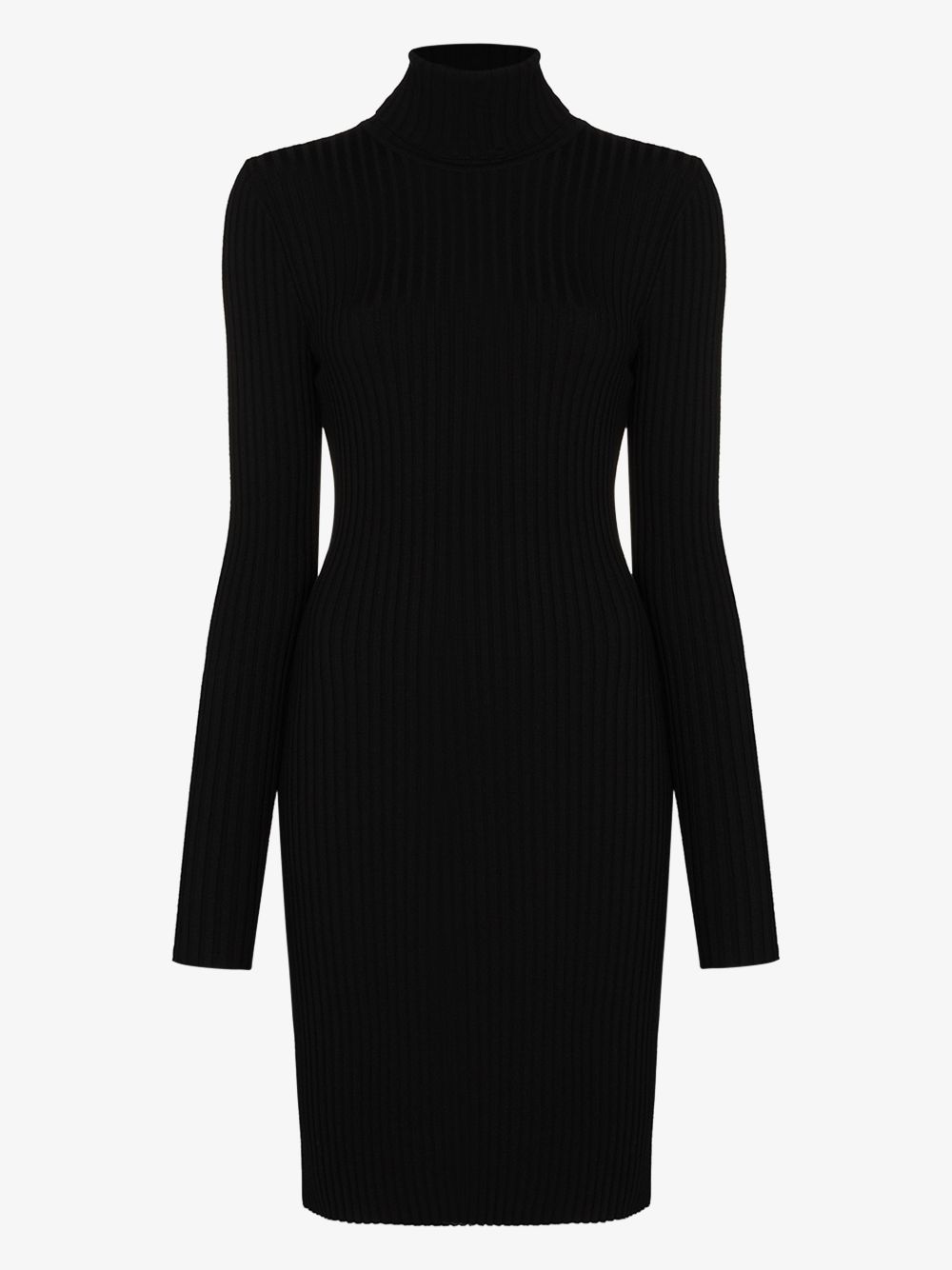 WOLFORD Ribbed Knit High Neck Mini Dress