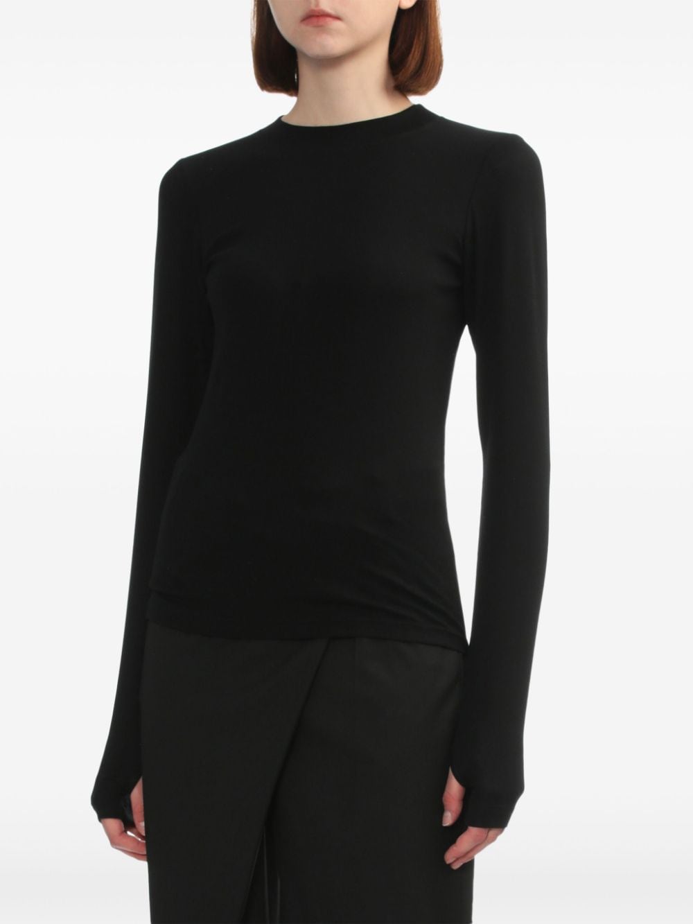 HERSKIND Organic Cotton Long Sleeve Top with Thumb Slots