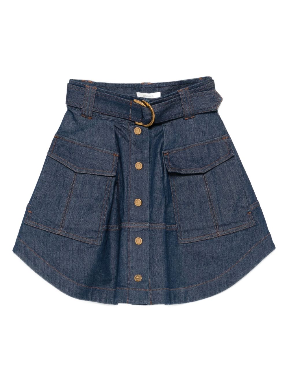 ZIMMERMANN Women's Mini Denim Cargo Skirt