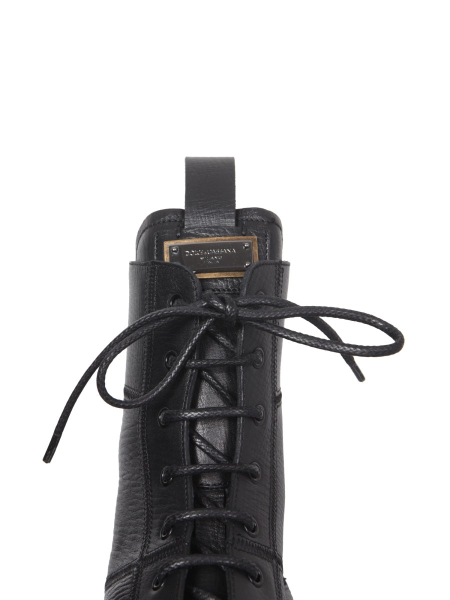 DOLCE & GABBANA Bernini Leather Boots, 4 cm Heel