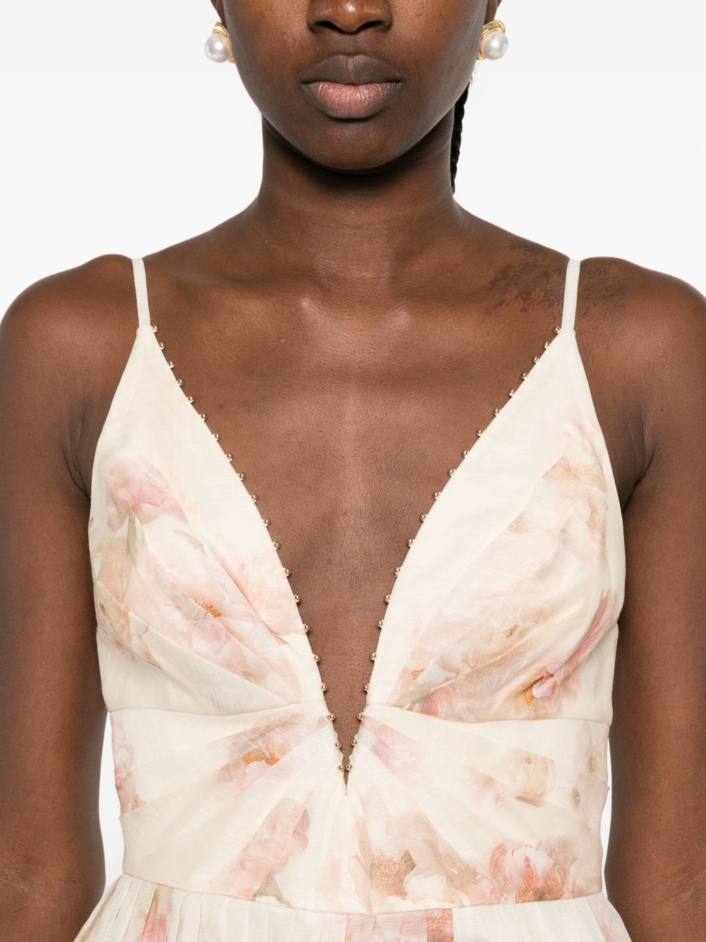 ZIMMERMANN Effortlessly Chic V Neck Mini Dress - Size 1