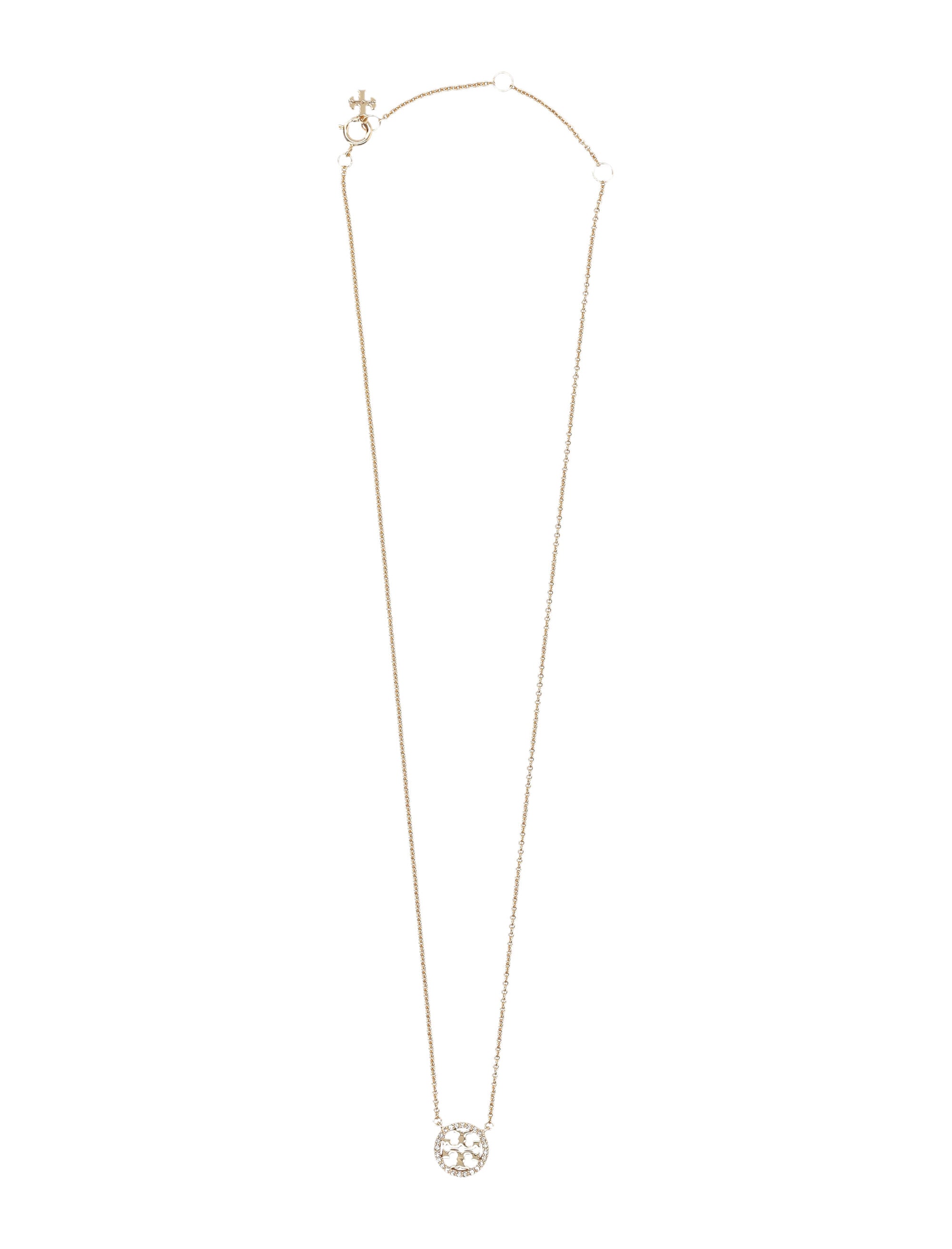 TORY BURCH Miller Pave Pendant Necklace