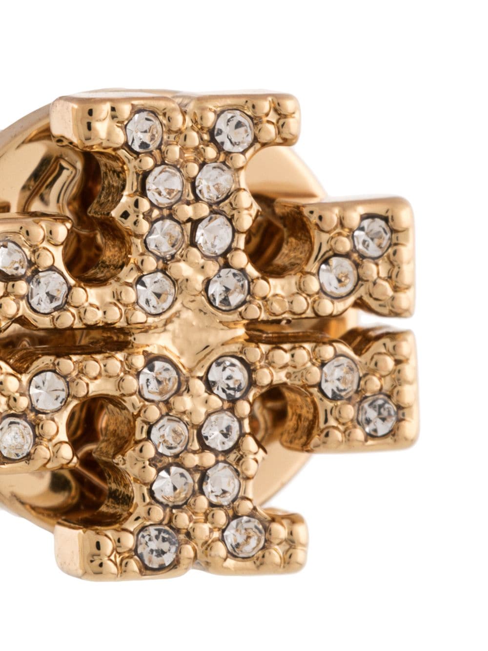 TORY BURCH Elegant Brass and Glass Bijoux Earrings