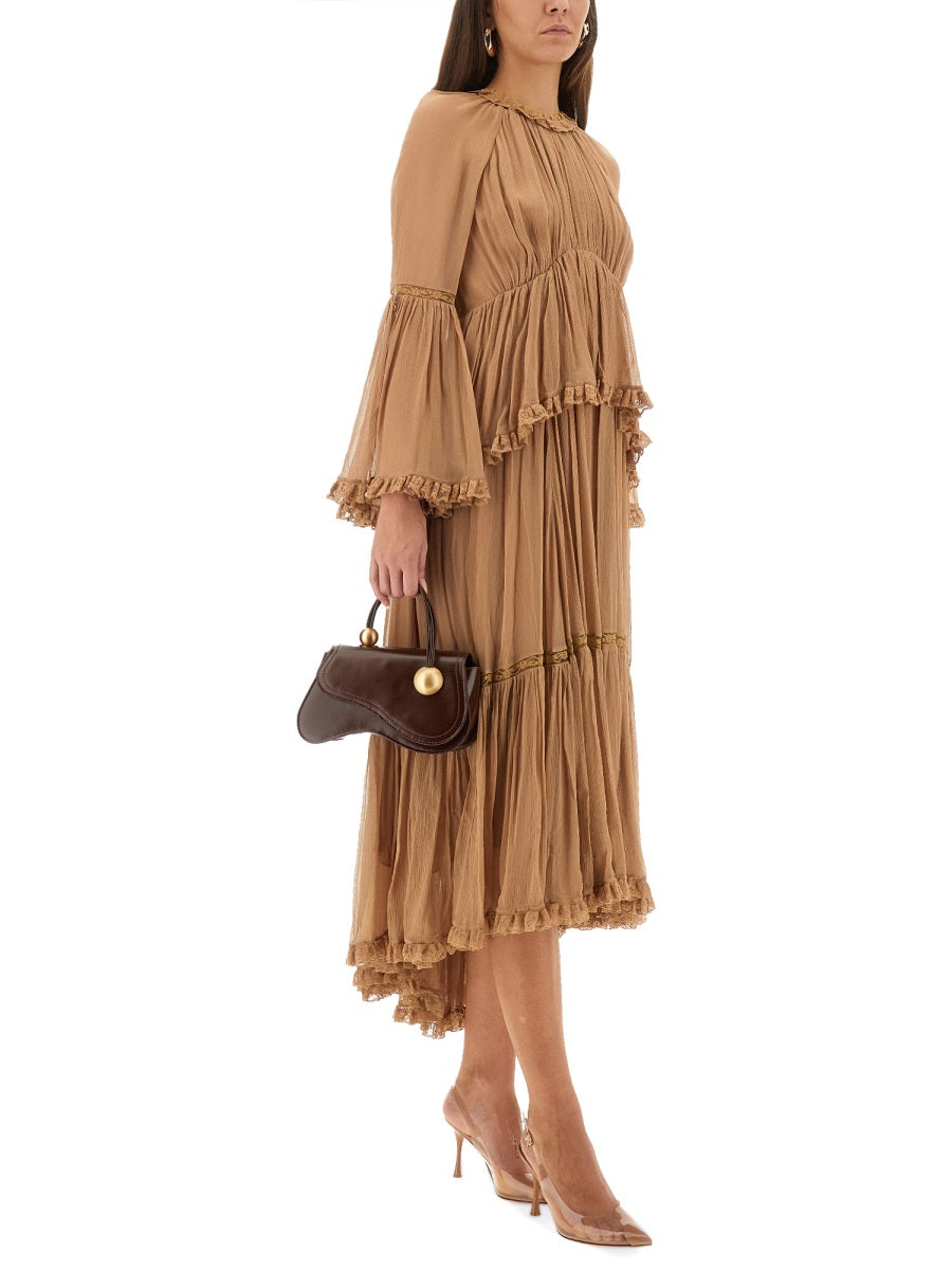 ZIMMERMANN Hypnotic Peplum Ruffle Dress - Size 1