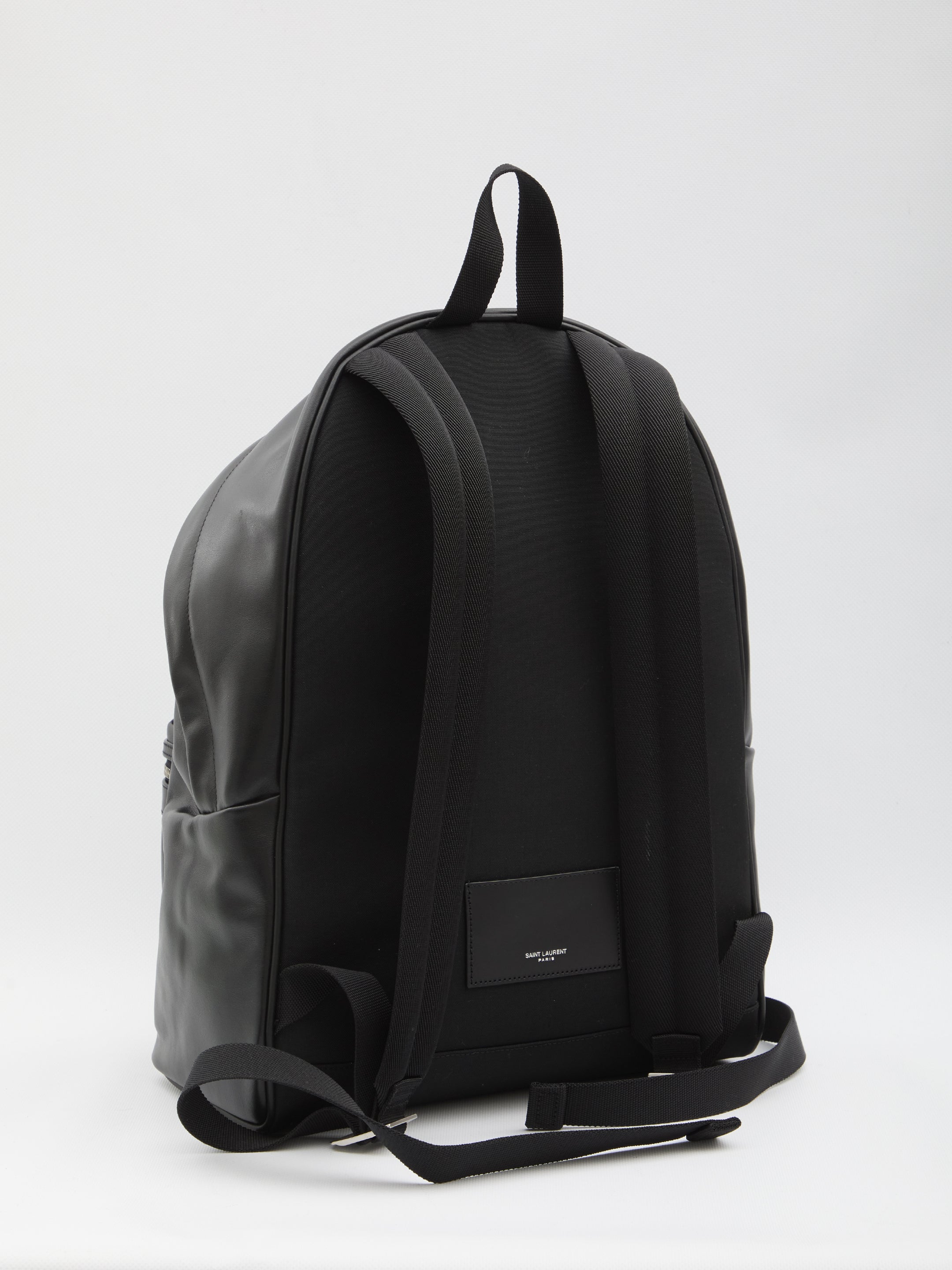 SAINT LAURENT City Leather Backpack - FW25 Collection