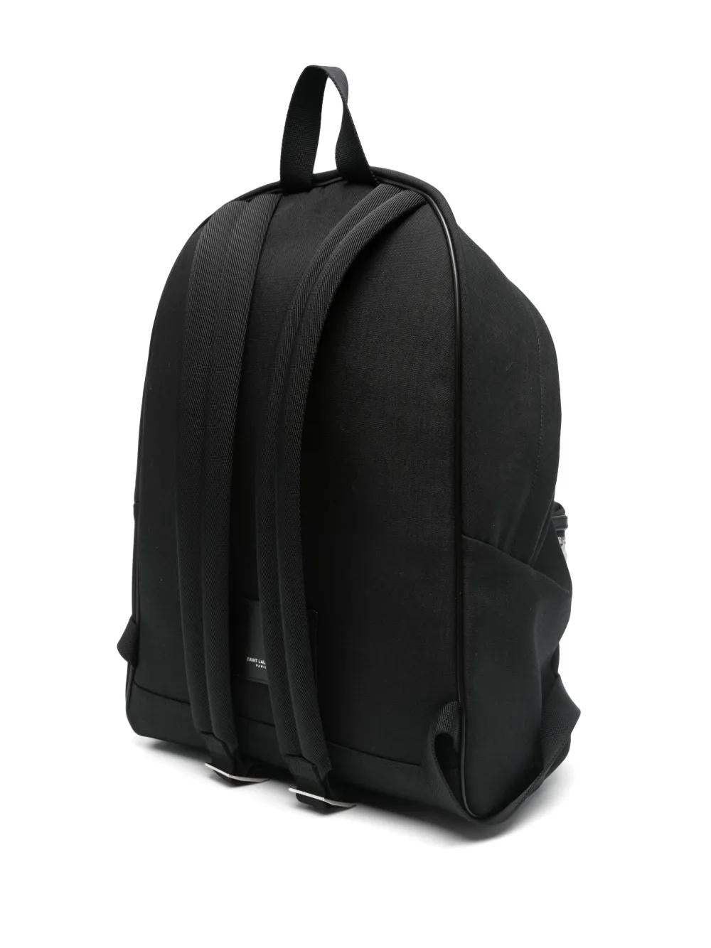 SAINT LAURENT Nylon Canvas and Leather City Backpack