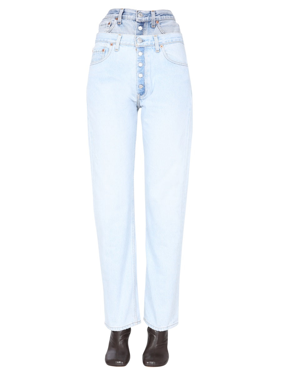 1/OFF Double Waisted Jeans - Unisex