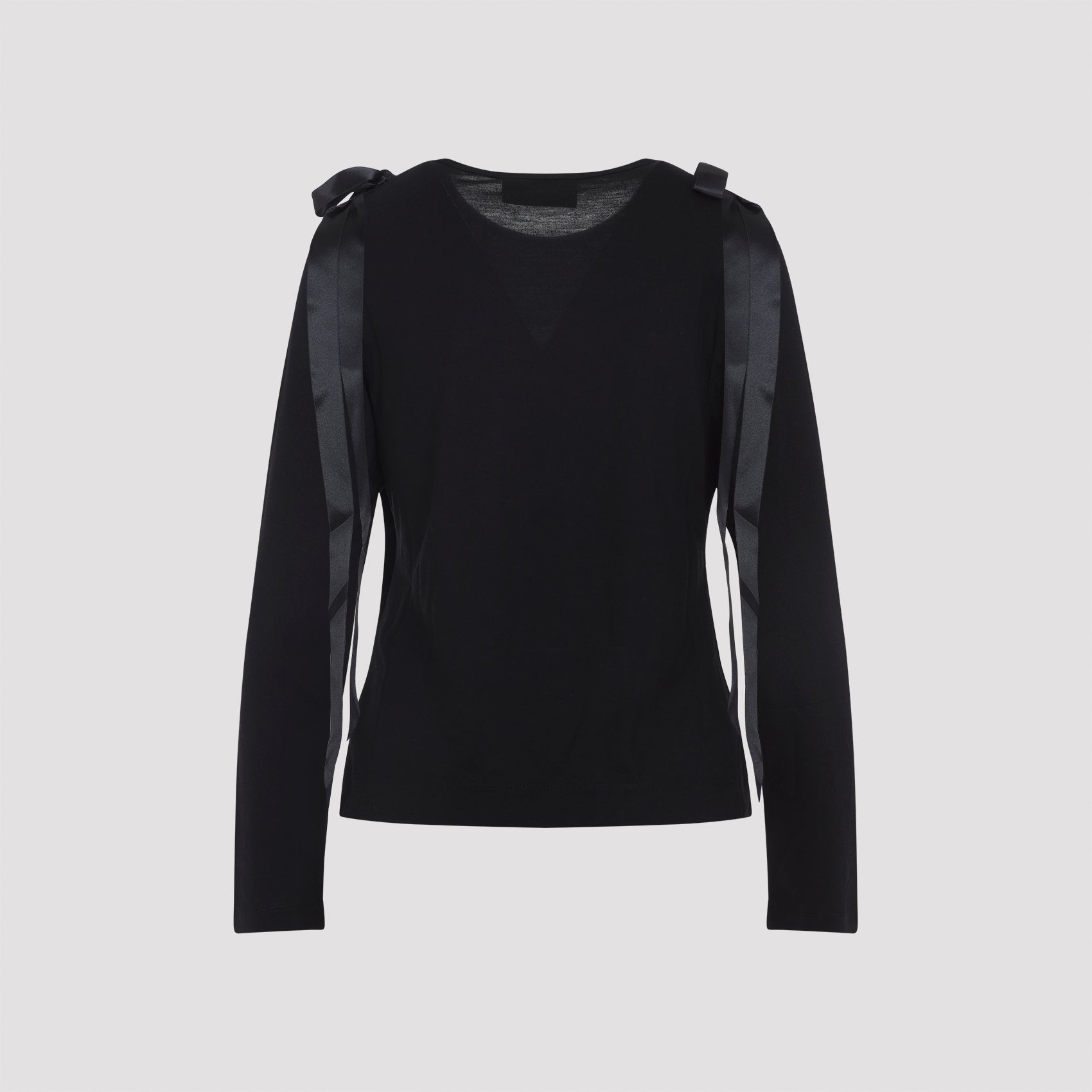 SIMONE ROCHA Bow Ribbon Tail Long Sleeve T-Shirt