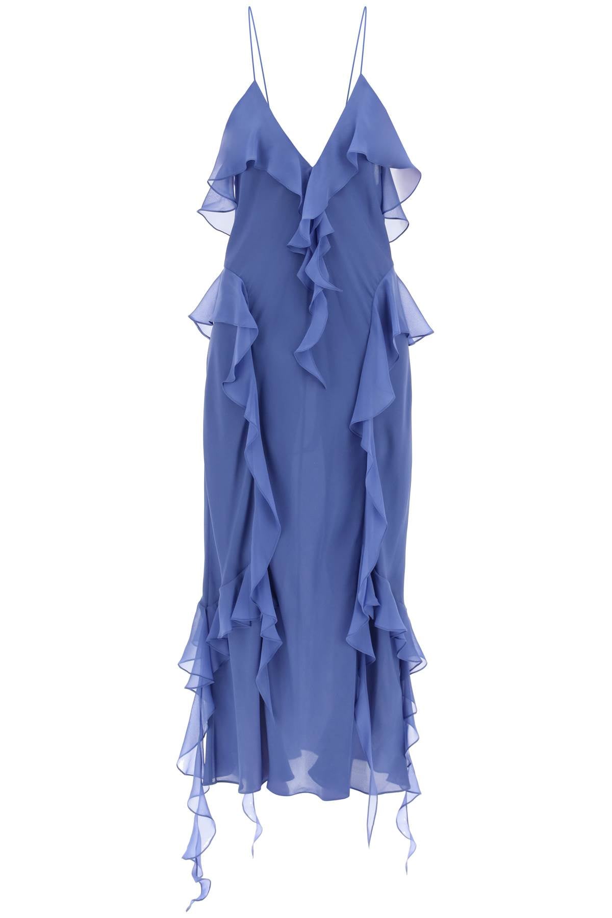 KHAITE Mini Ruffled Silk Dress - Women’s Fashion