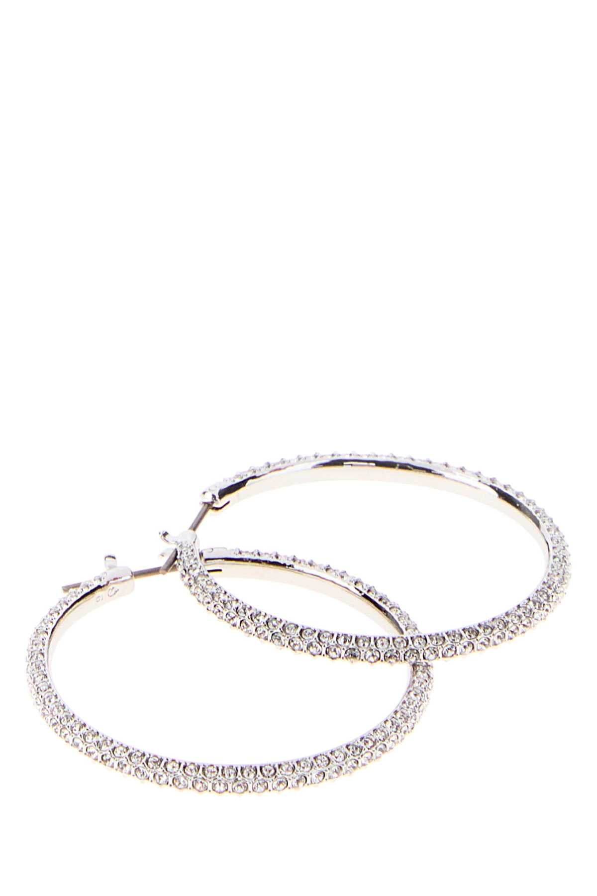 SWAROVSKI Embellished Metal Hoop Earrings