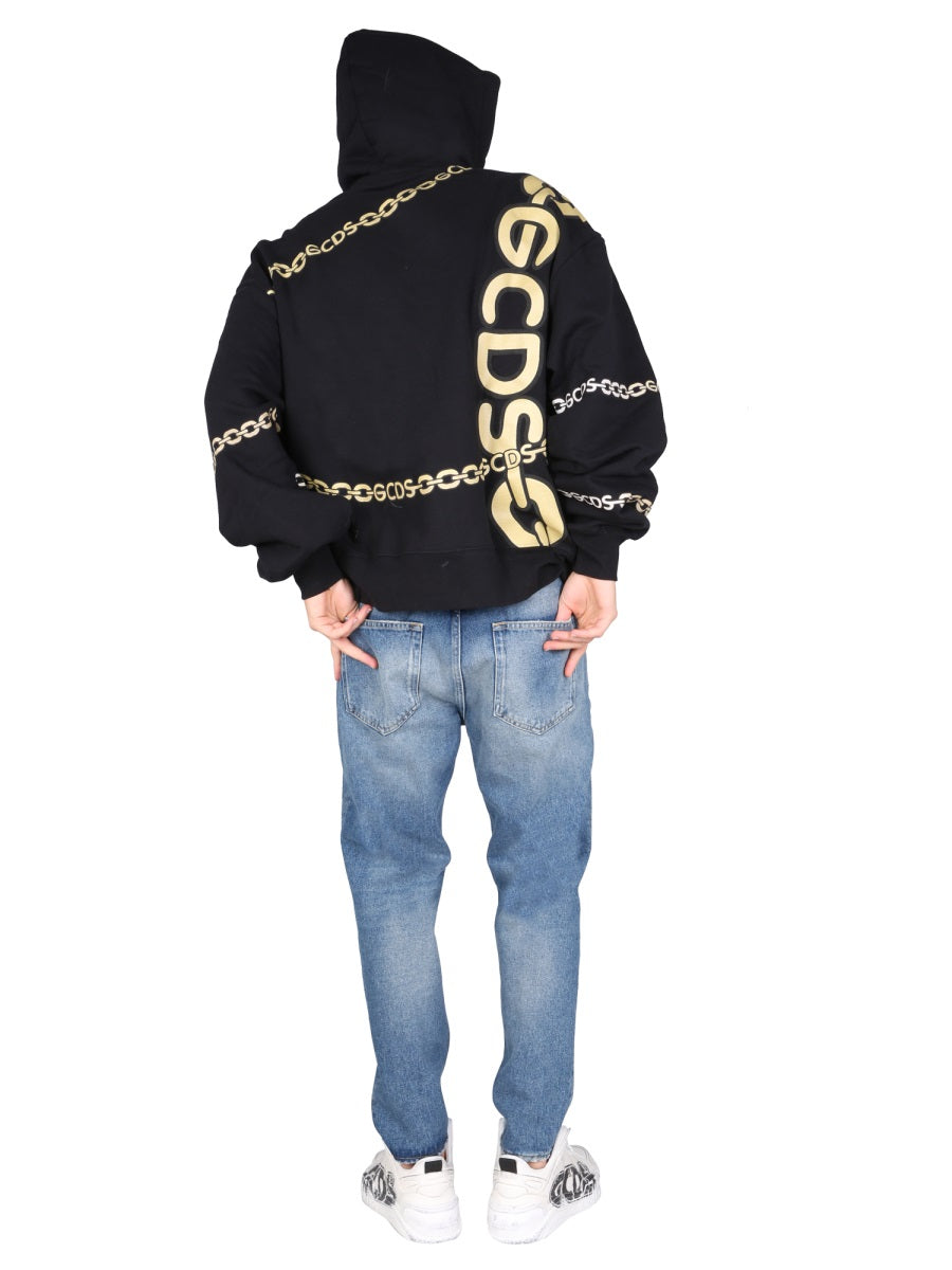 GCDS Chain Hoodie Sweatshirt for Men