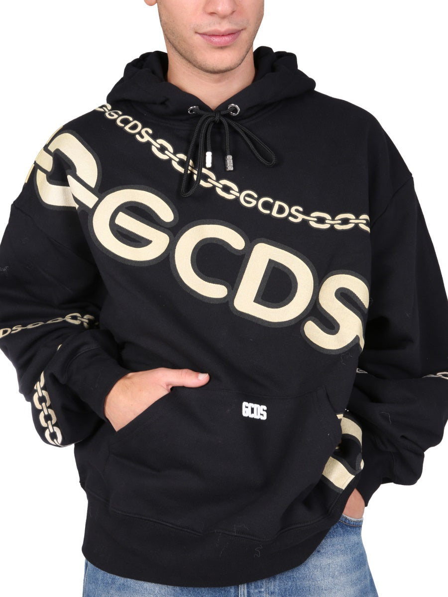 GCDS Chain Hoodie Sweatshirt for Men
