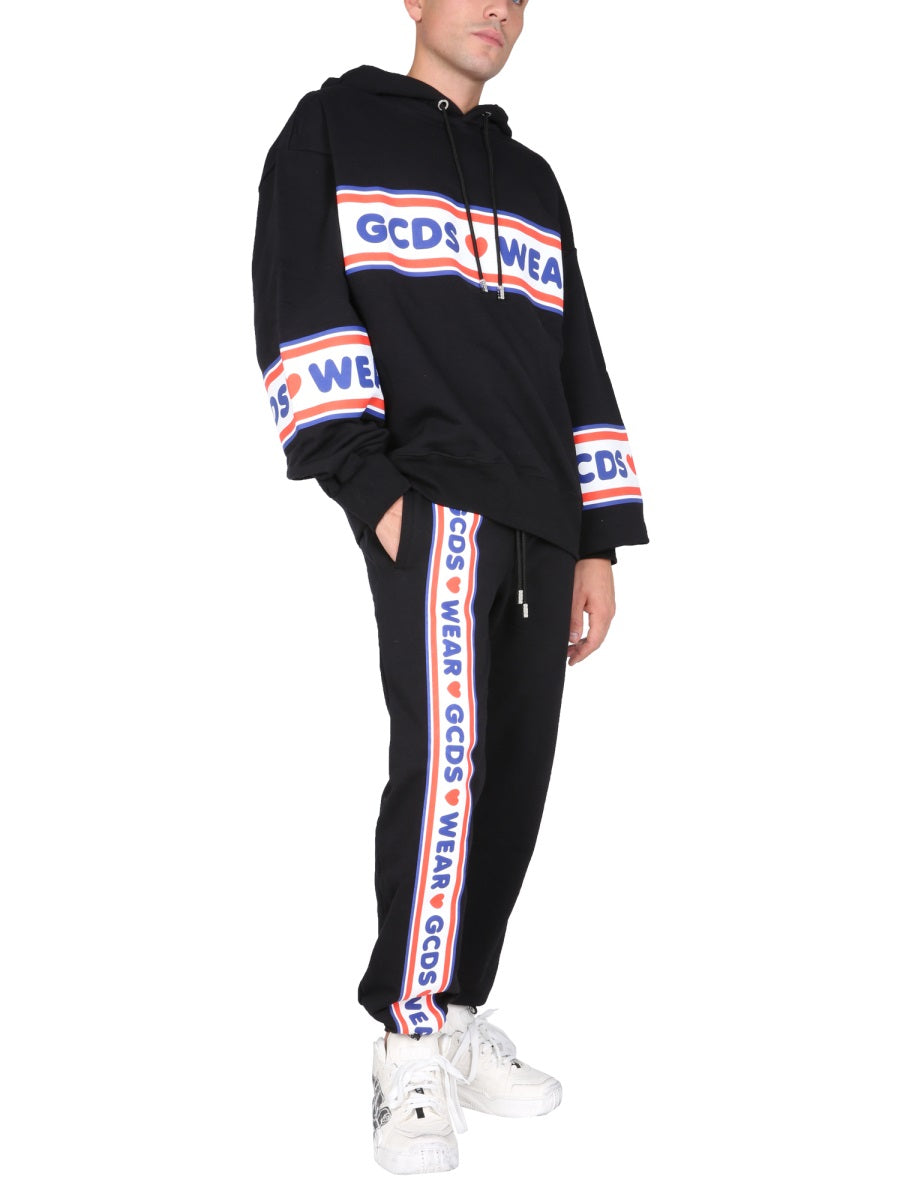 GCDS Stylish Jogging Pants with Signature Logo Band