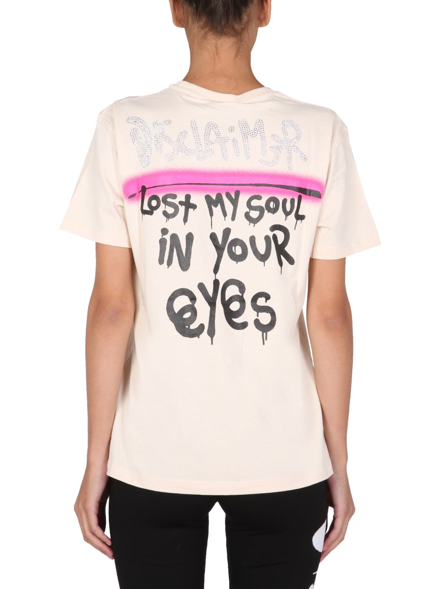DISCLAIMER Crystal Logo Crew Neck T-Shirt