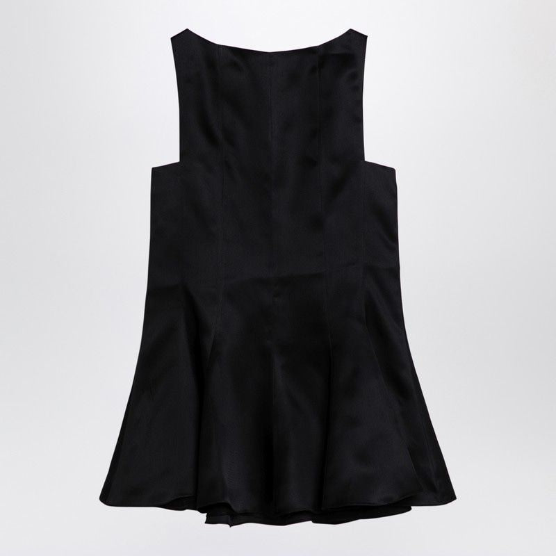 KHAITE Silk Mini Dress with Square Neckline - Perfect for FW24