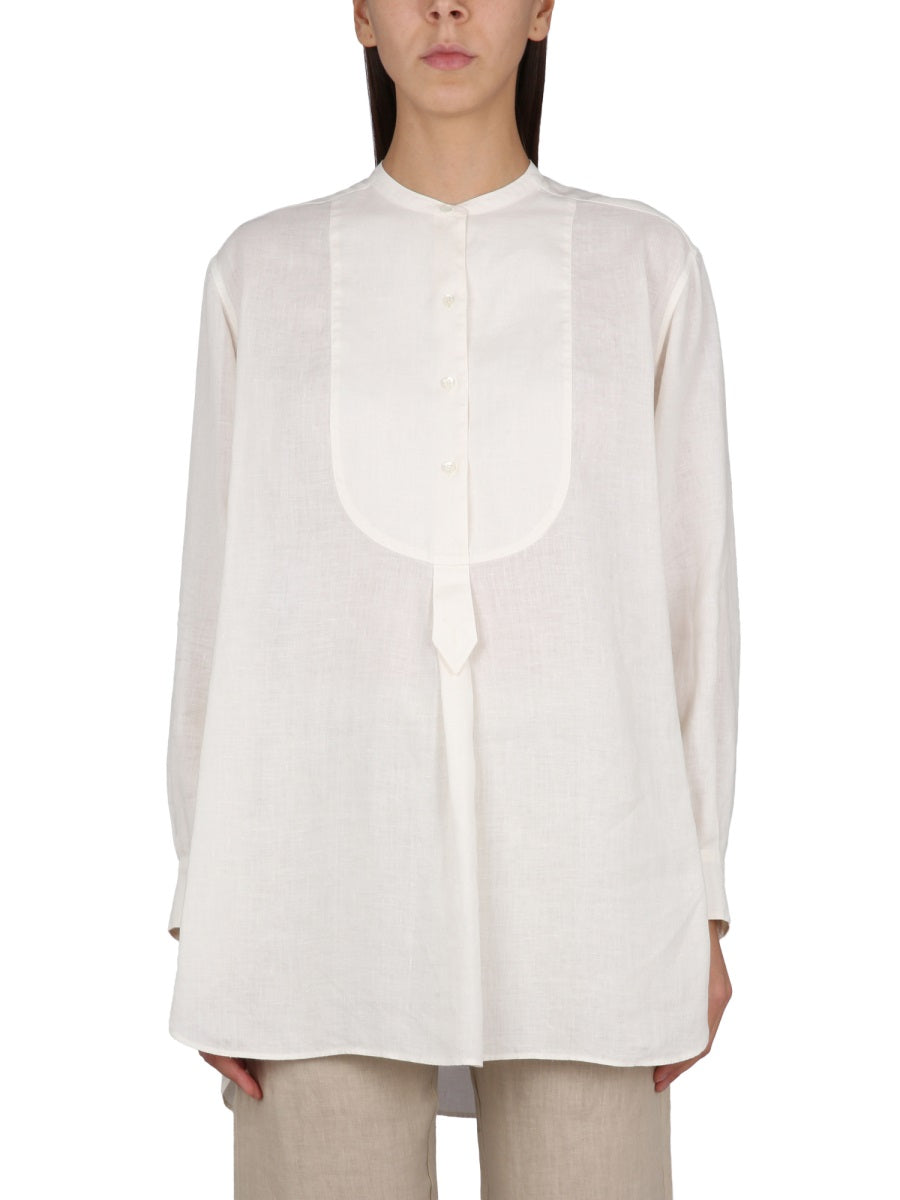 ASPESI Women's Mini Tunic Shirt with Front Button Closure