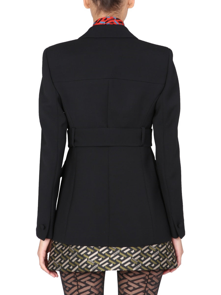VERSACE Elegant Women's Jacket with Signature Medusa Button
