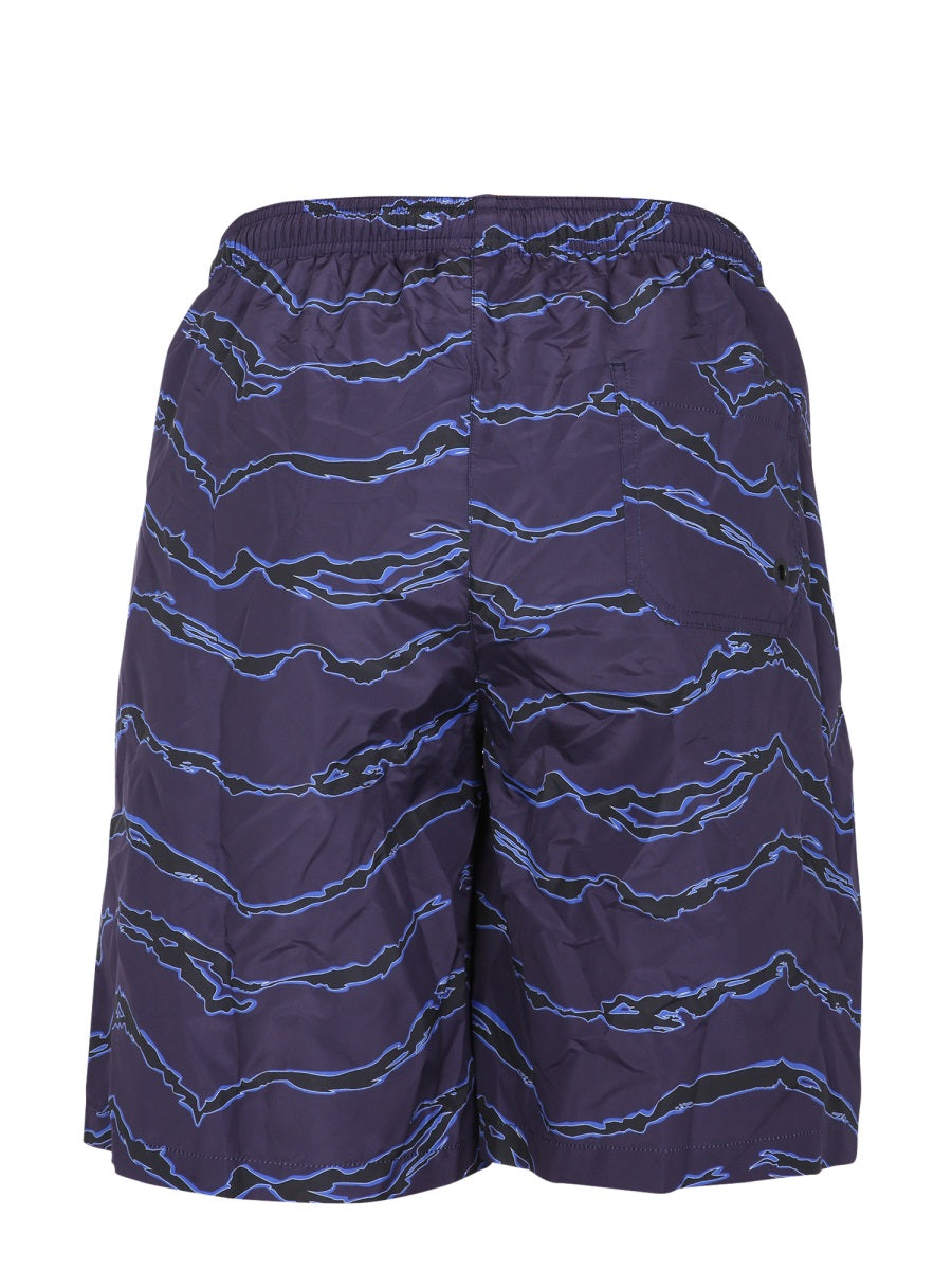 MARCELO BURLON COUNTY OF MILAN Men's Mini Cross Swimsuit with Elastic Waist