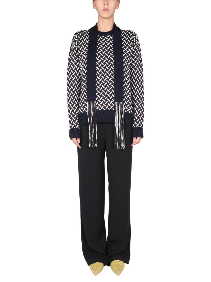 JIL SANDER Jacquard Crew Neck Sweater for Women
