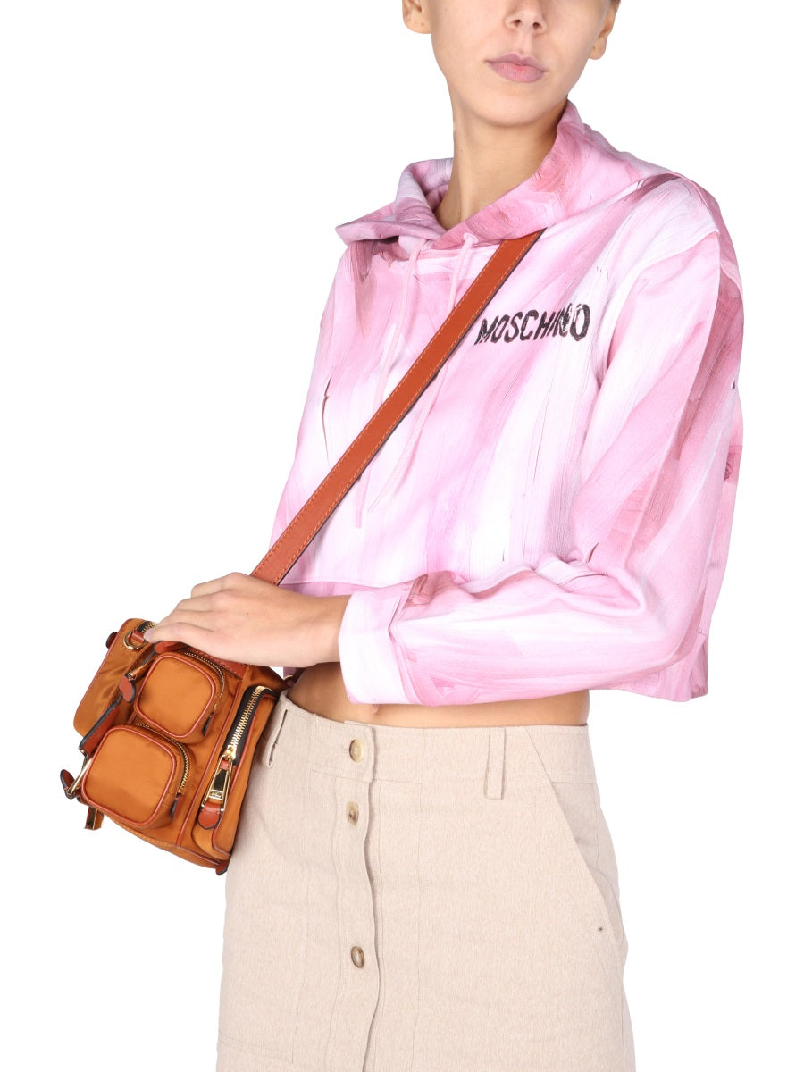 MOSCHINO Art Theme Cropped Sweatshirt