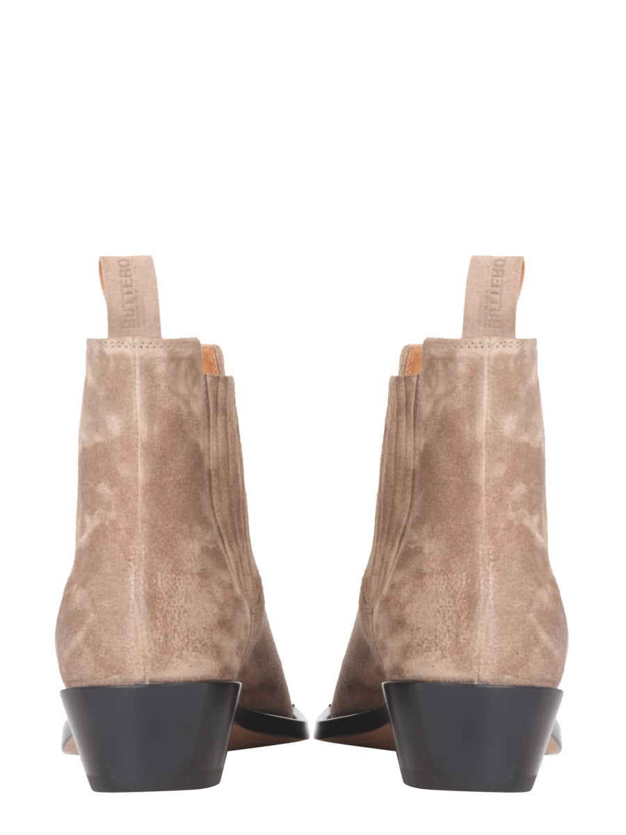 BUTTERO Elegant Women's Leather Boots with 4.5 CM Heel