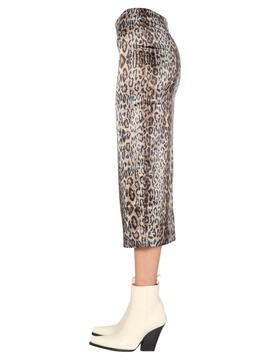 ROTATE BIRGER CHRISTENSEN Mini Animal Print Skirt