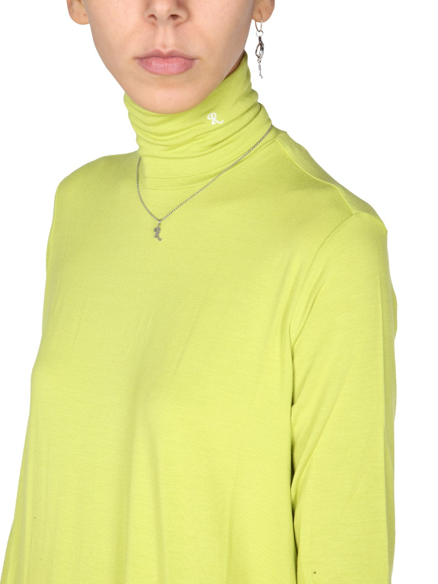 RAF SIMONS High Neck Embroidered Long Dress