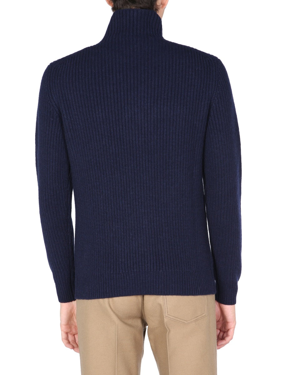 BALLANTYNE Men's Classic Turtle Neck Sweater