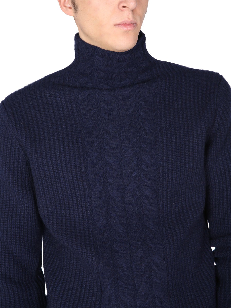 BALLANTYNE Men's Classic Turtle Neck Sweater