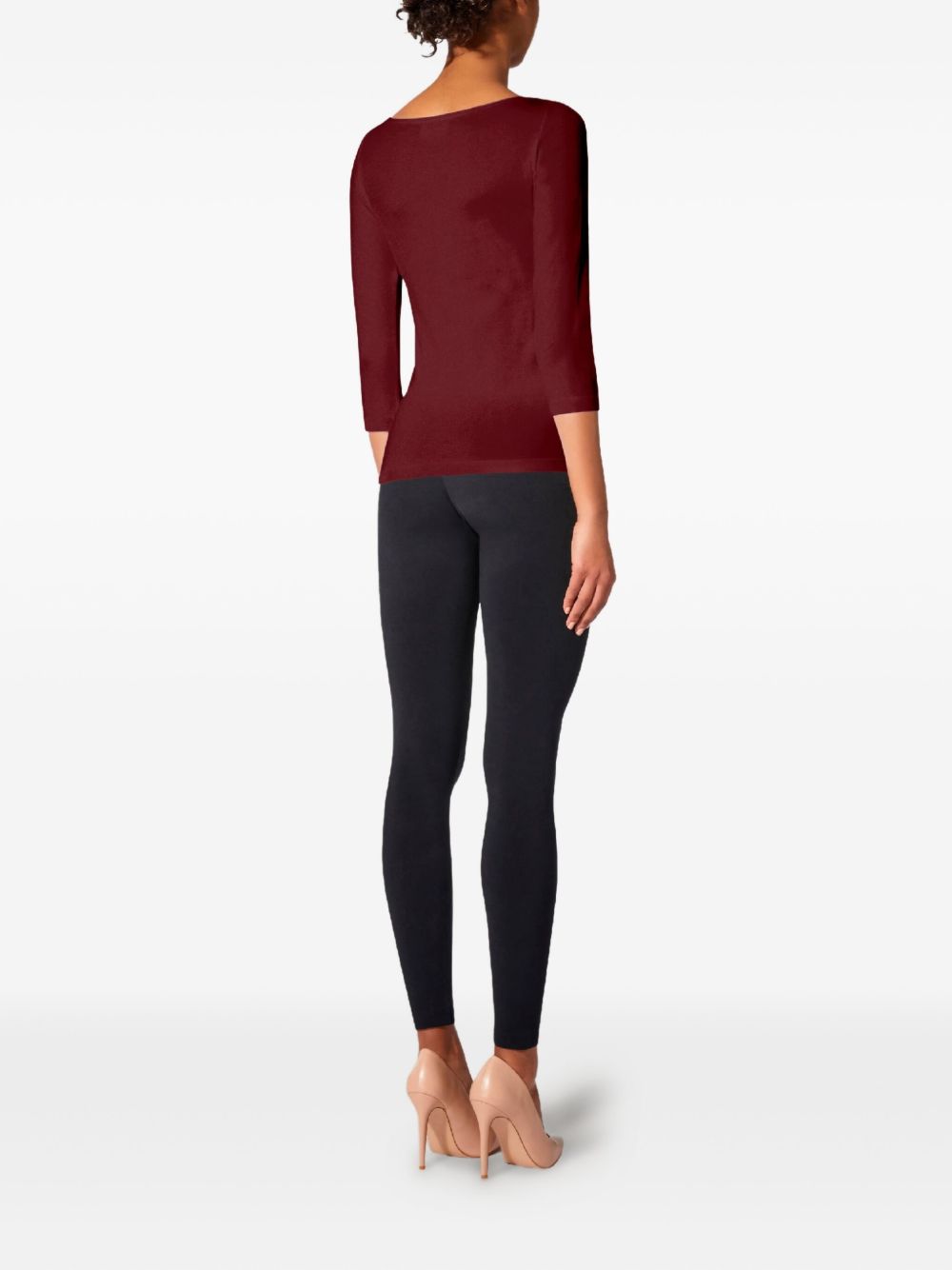 WOLFORD Boat-Neck Sweater with Three-Quarter Sleeves