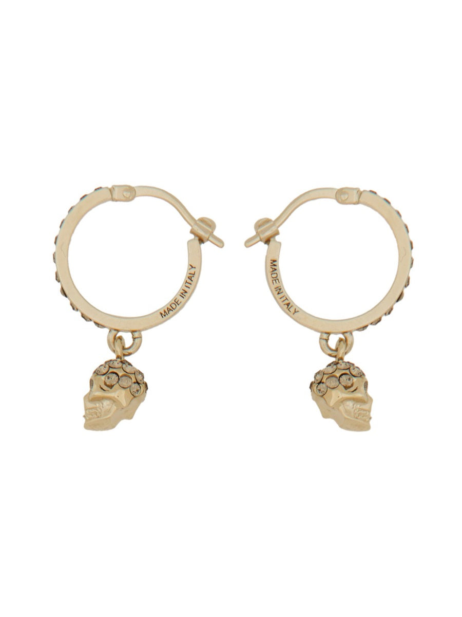 ALEXANDER MCQUEEN Skull Hoop Earrings
