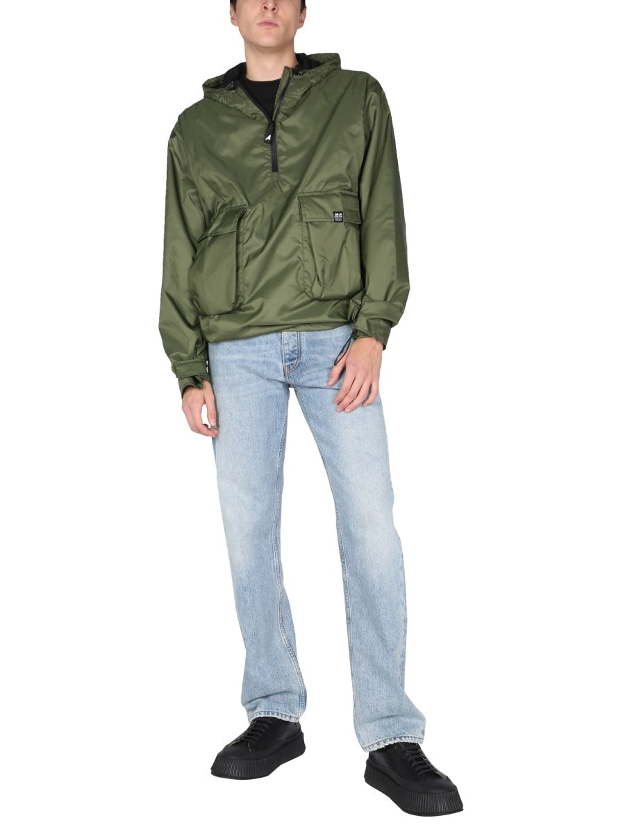 ARKAIR Men's Hooded High Neck Mini Waterproof Jacket