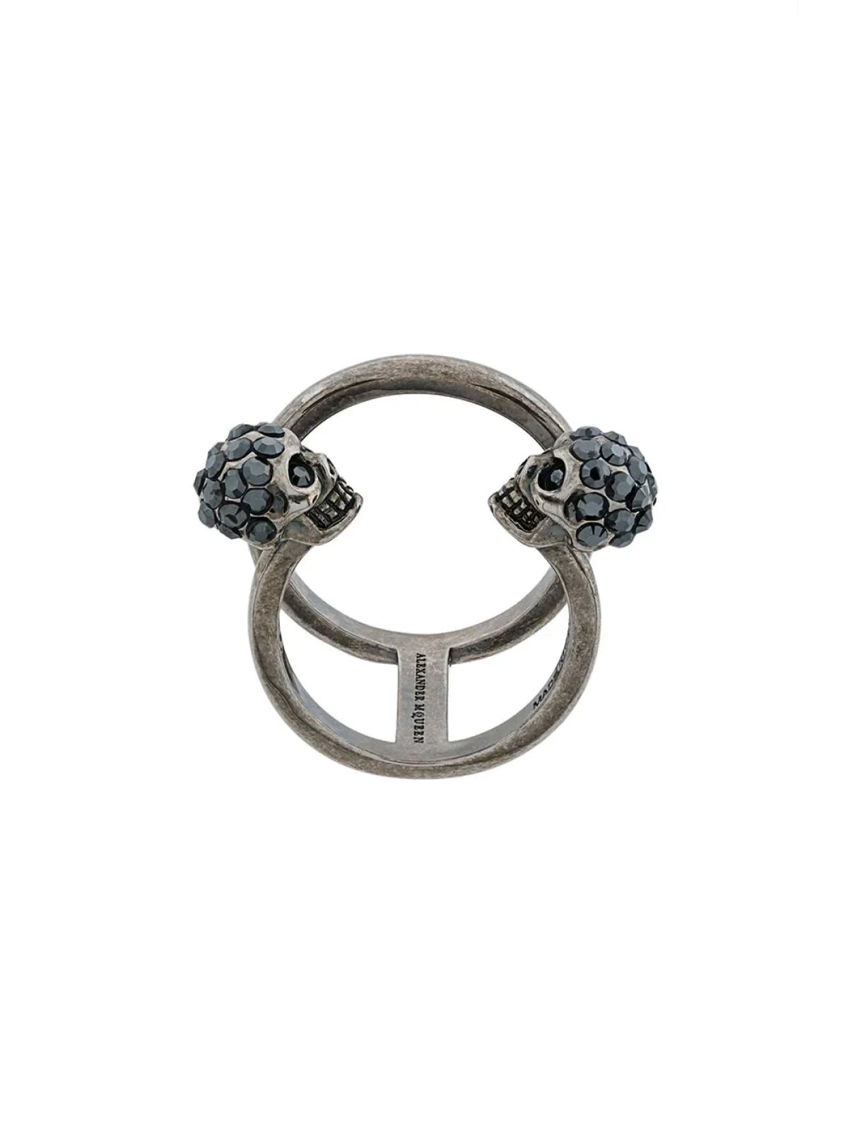ALEXANDER MCQUEEN Double Skull Thin Ring for Women