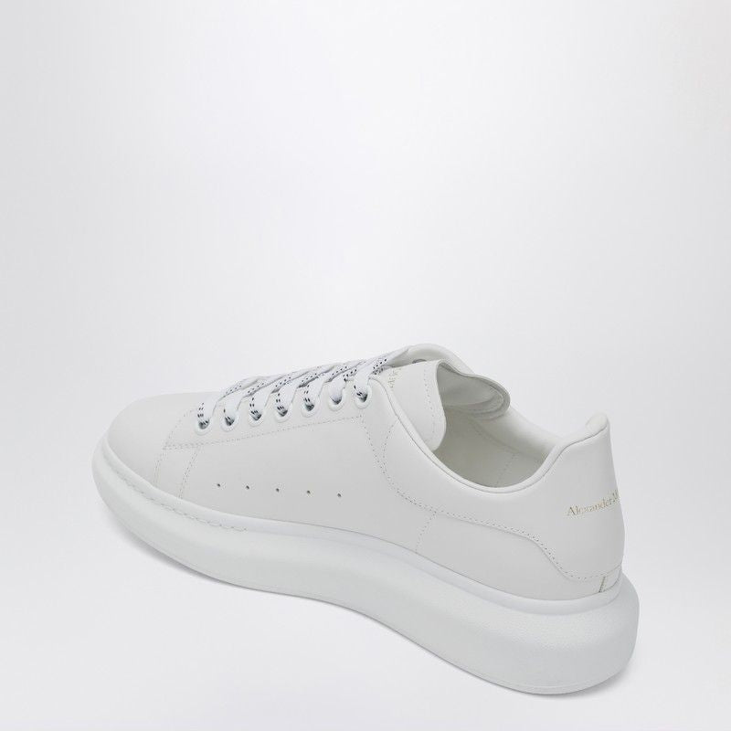 ALEXANDER MCQUEEN Chalk Leather Sneakers with Chalk Leather Heel - Men's