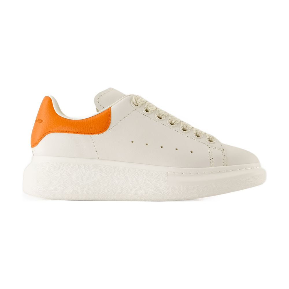 ALEXANDER MCQUEEN Women's Leather Sneaker with Contrast Heel