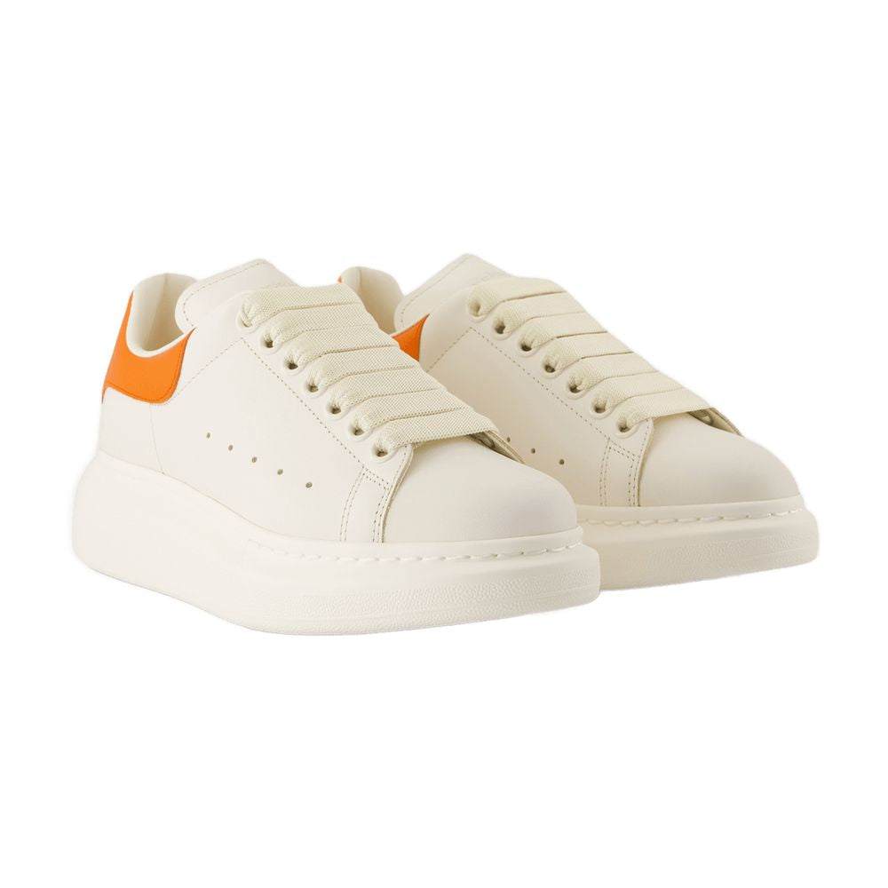 ALEXANDER MCQUEEN Women's Leather Sneaker with Contrast Heel