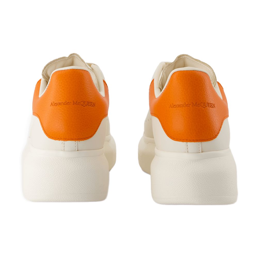 ALEXANDER MCQUEEN Women's Leather Sneaker with Contrast Heel