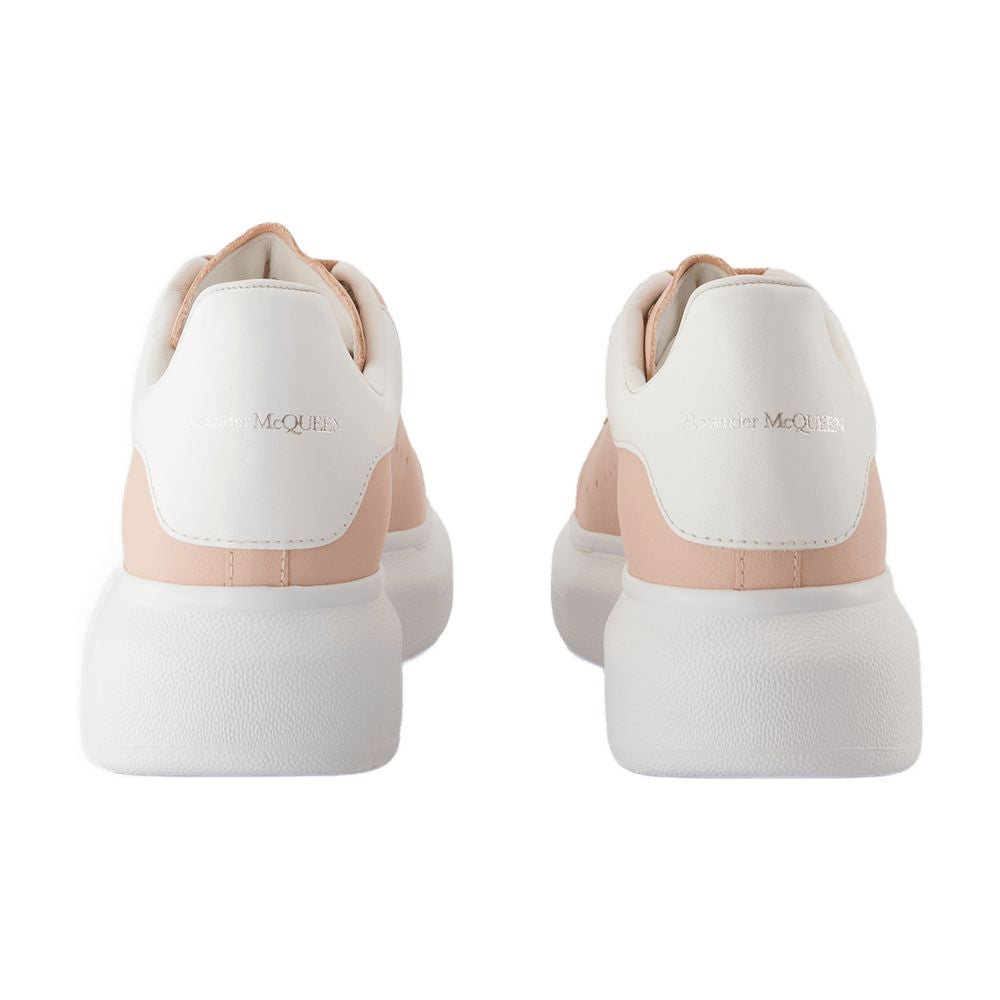 ALEXANDER MCQUEEN Leather Sneakers with Light Contrast Heel - Women’s SS25