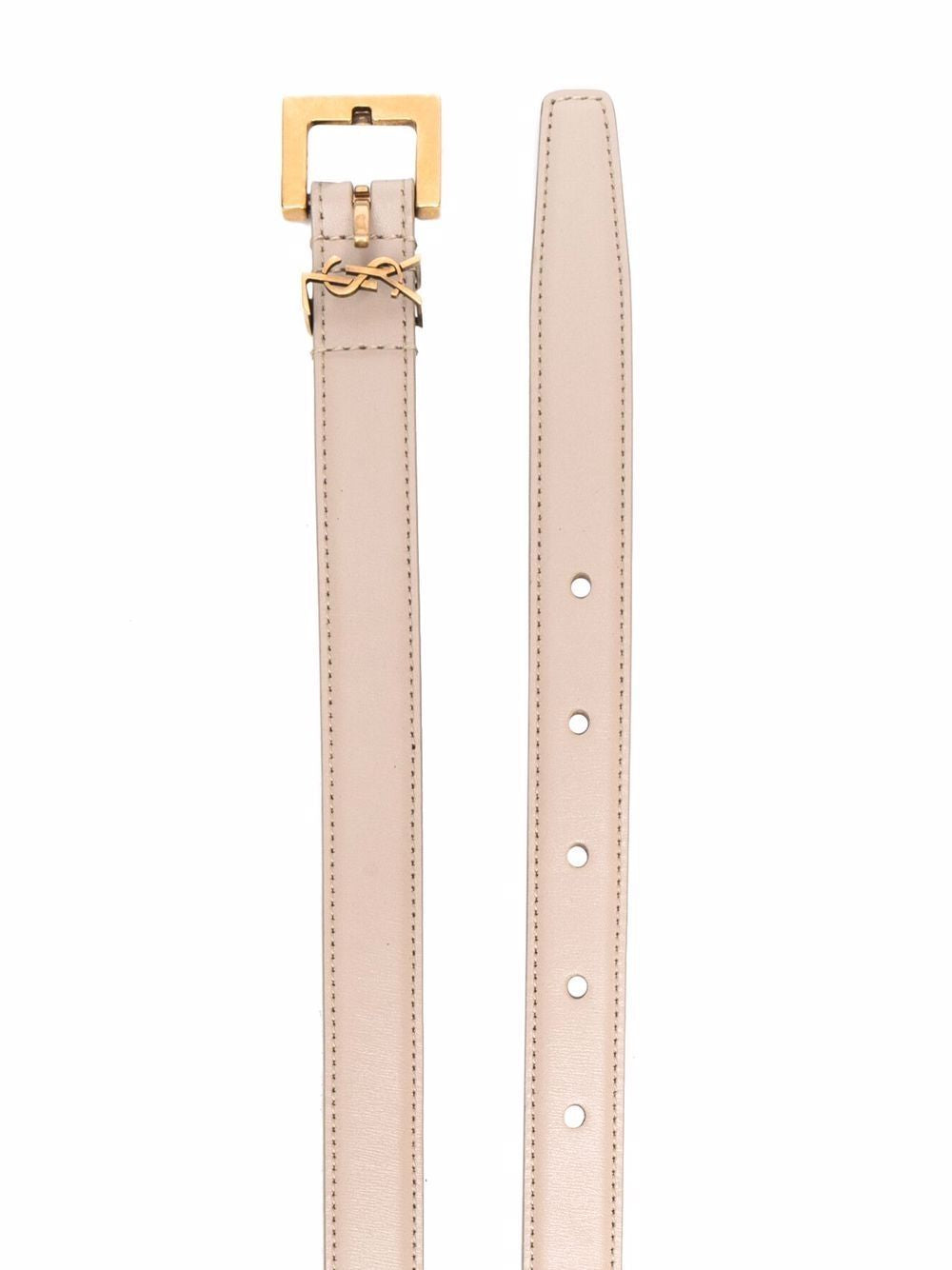 SAINT LAURENT Monogram Leather Belt