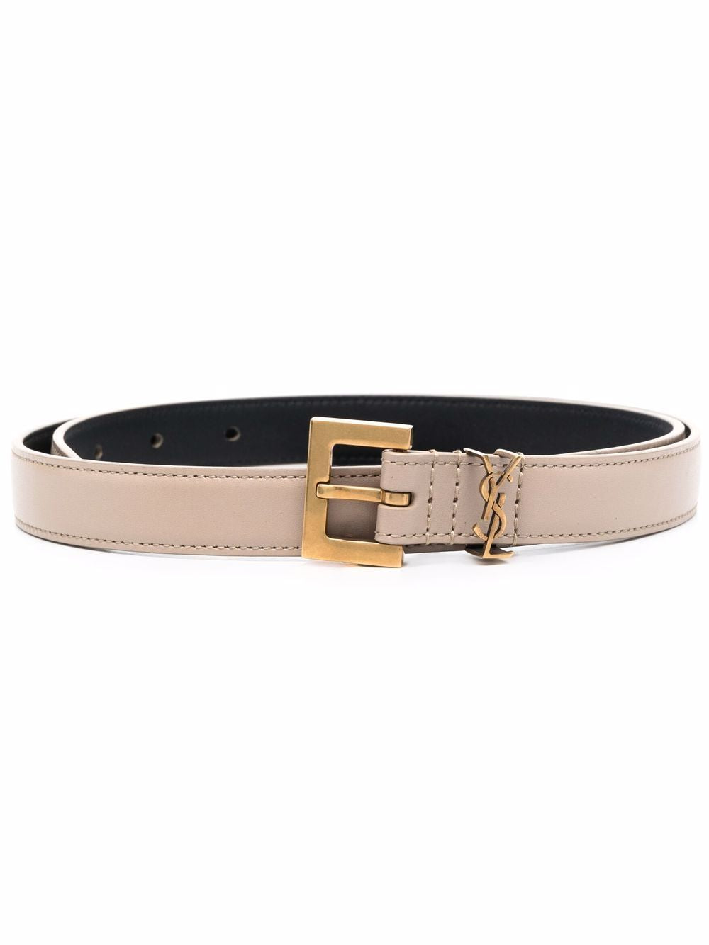 SAINT LAURENT Monogram Leather Belt