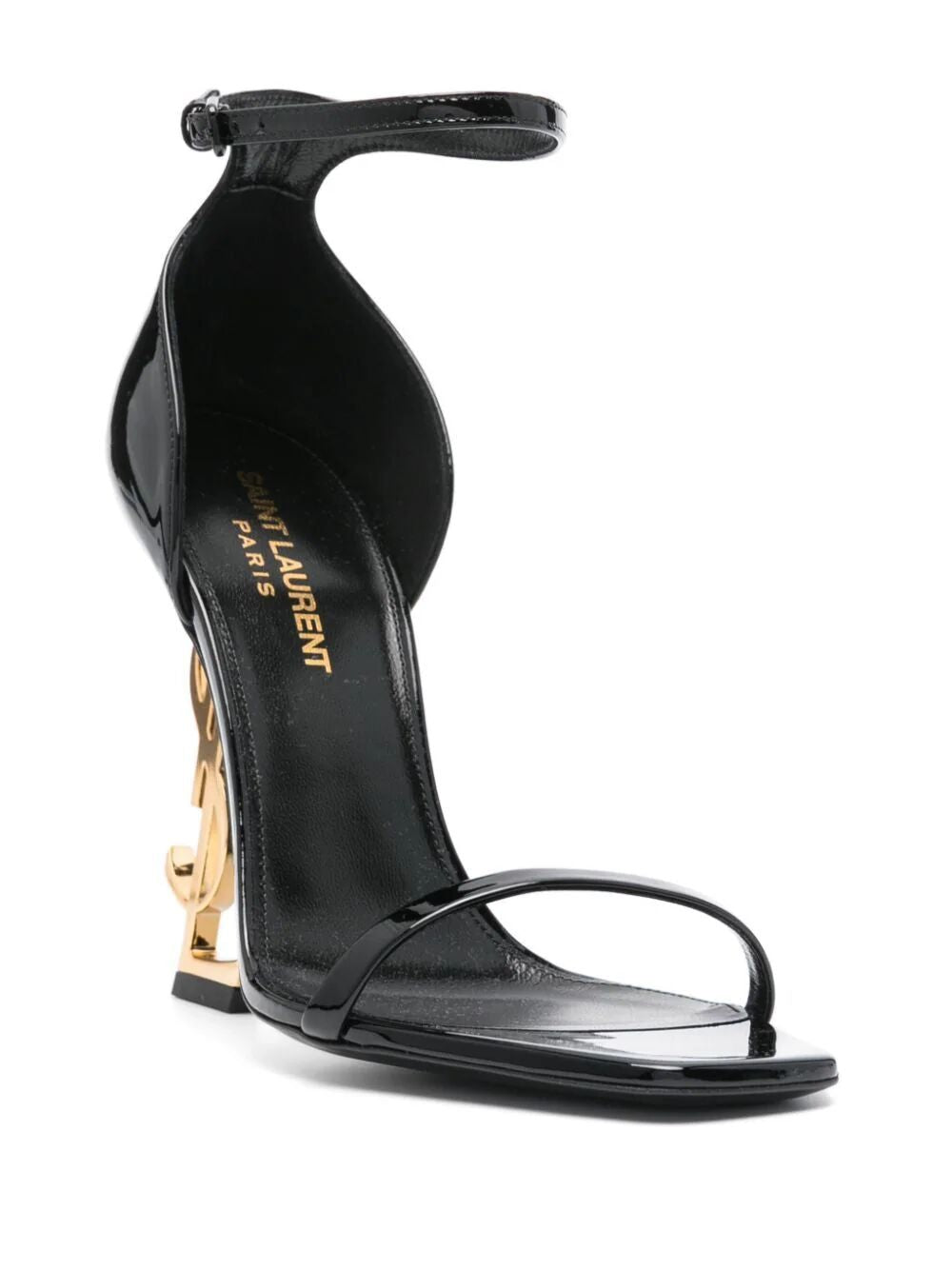 SAINT LAURENT Elegant 85MM Patent Leather Sandals