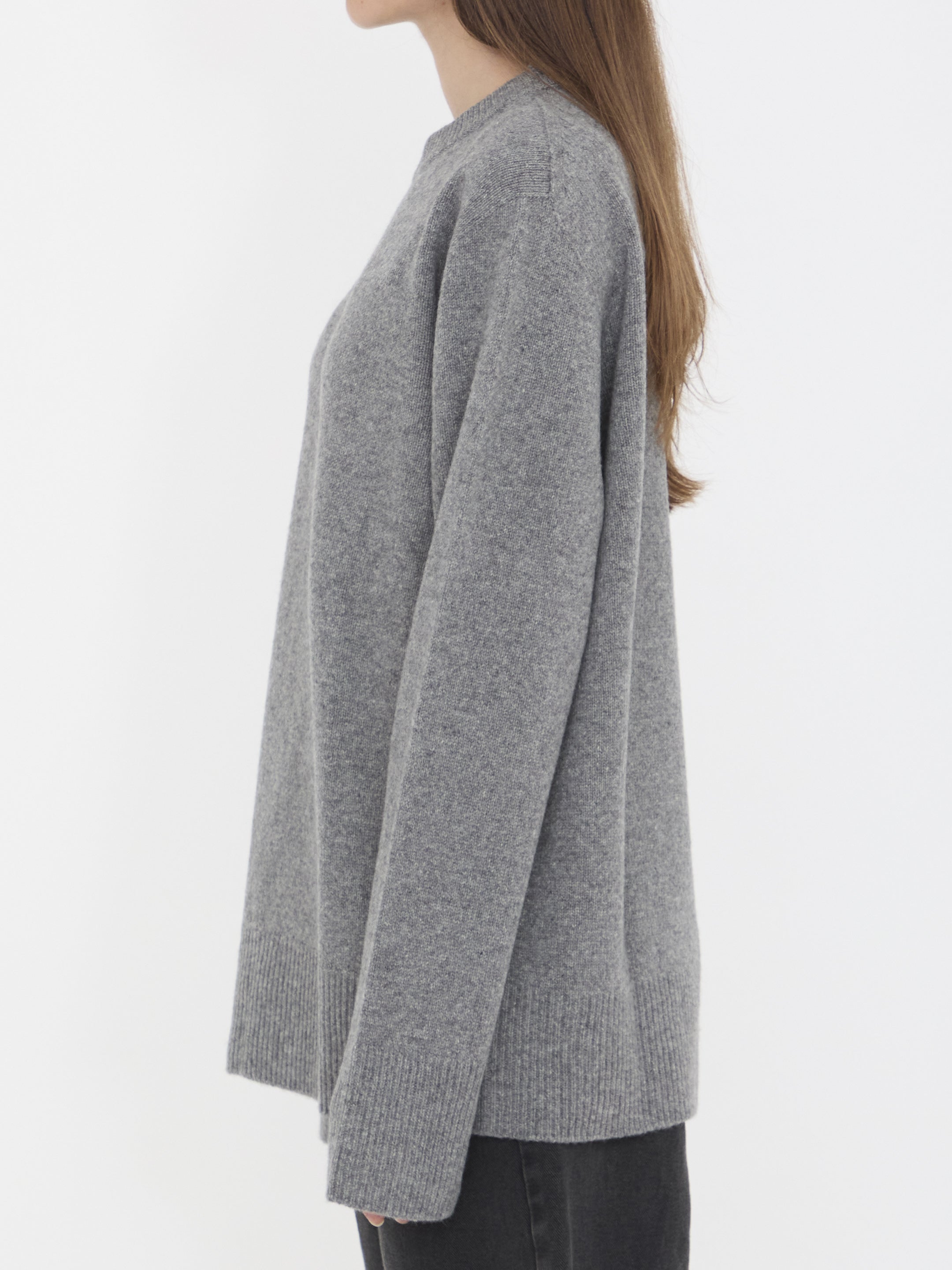 THE ROW Relaxed Fit Wool and Cashmere Sweater - Size S