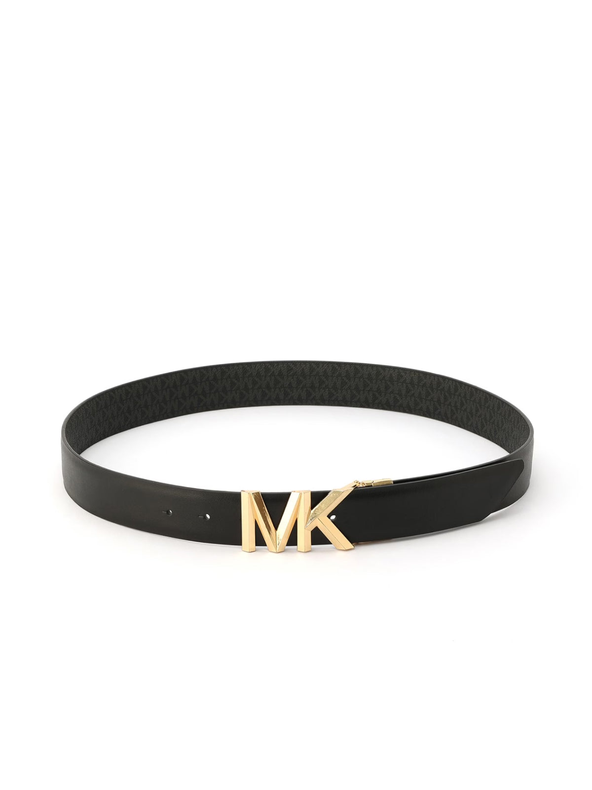 MICHAEL KORS Reversible Monogram Belt with MK Buckle - 3 cm Width
