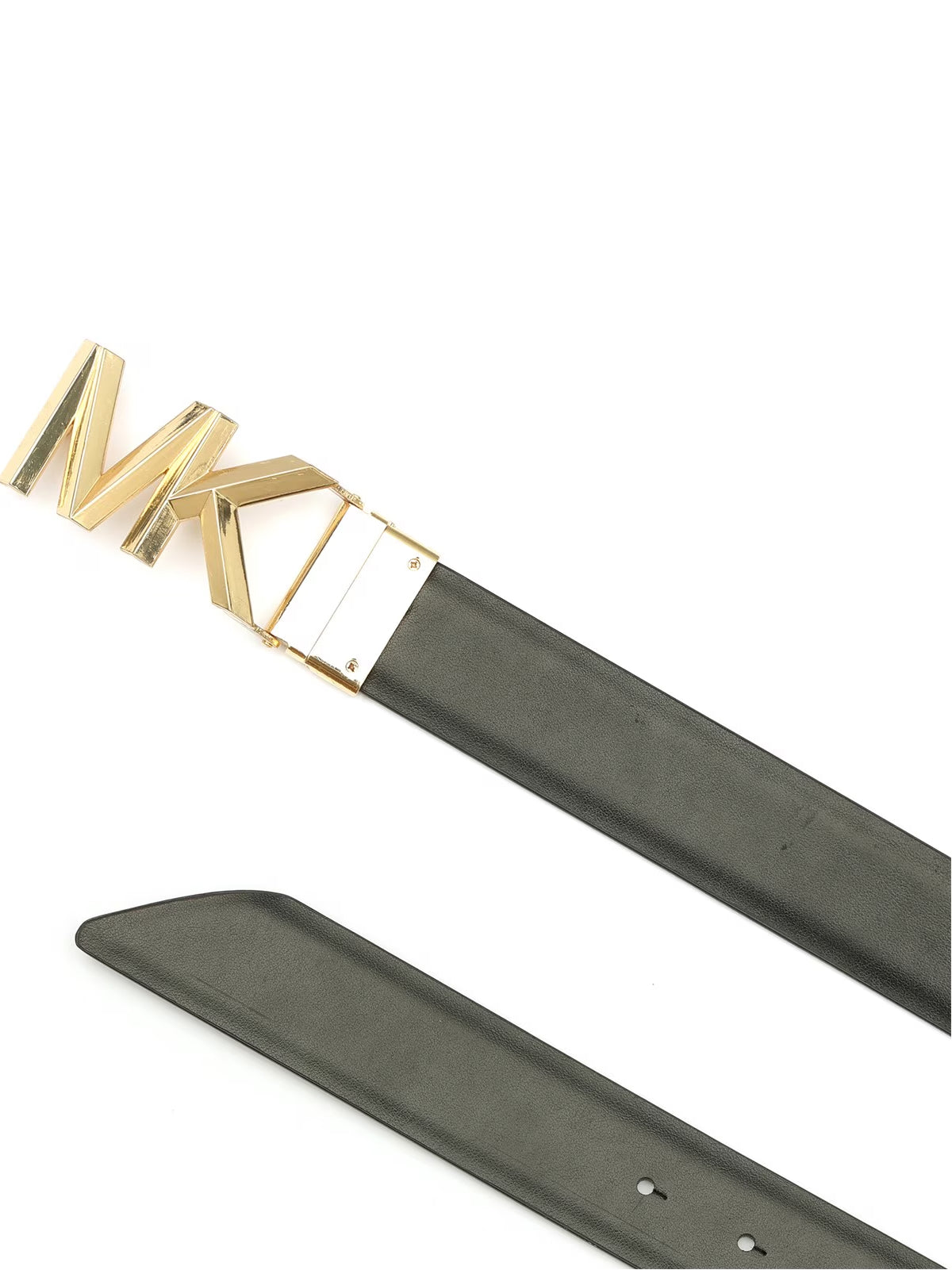 MICHAEL KORS Reversible Monogram Belt with MK Buckle - 3 cm Width