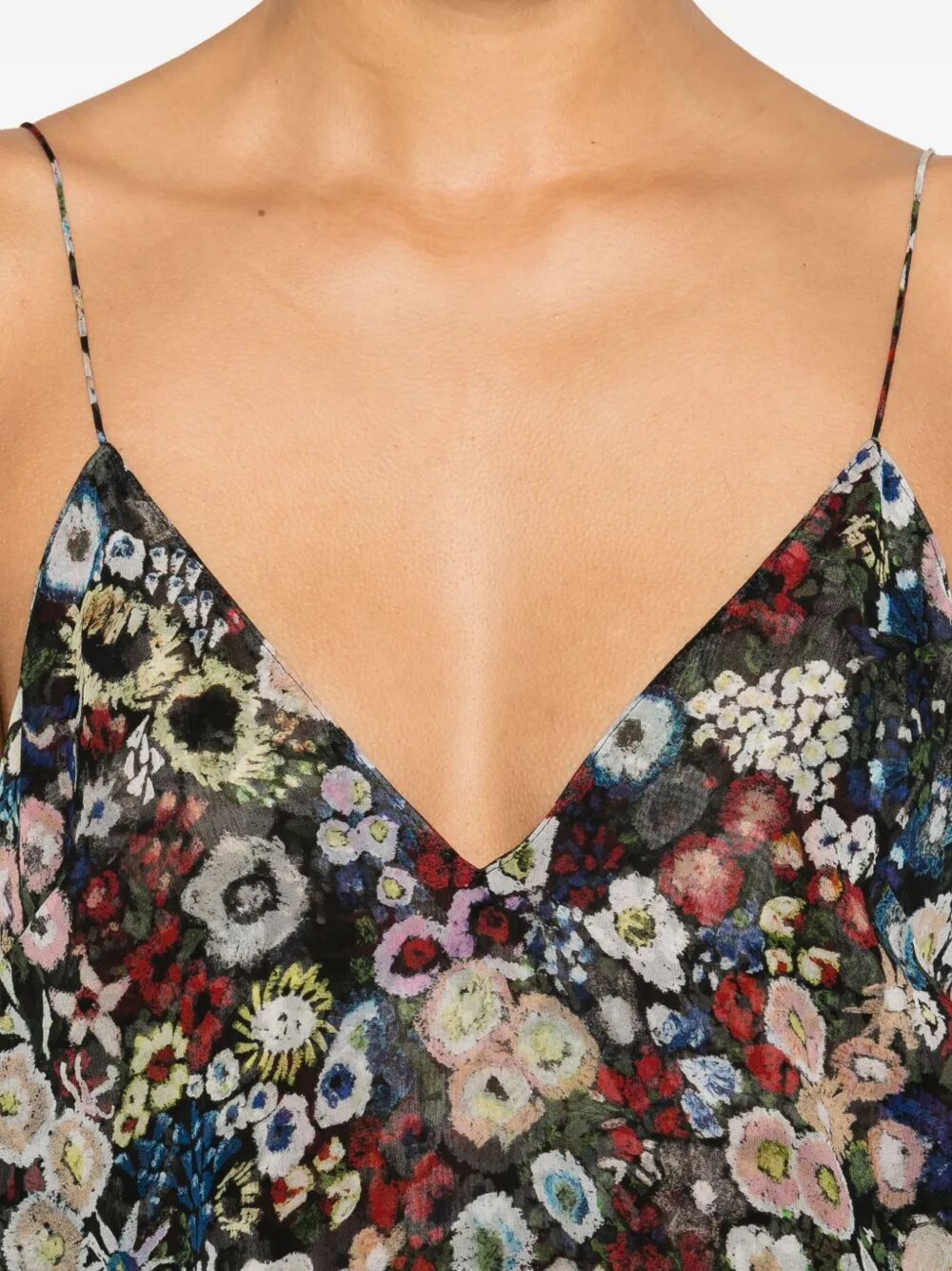 KHAITE Double-Layered Chiffon Slip Dress