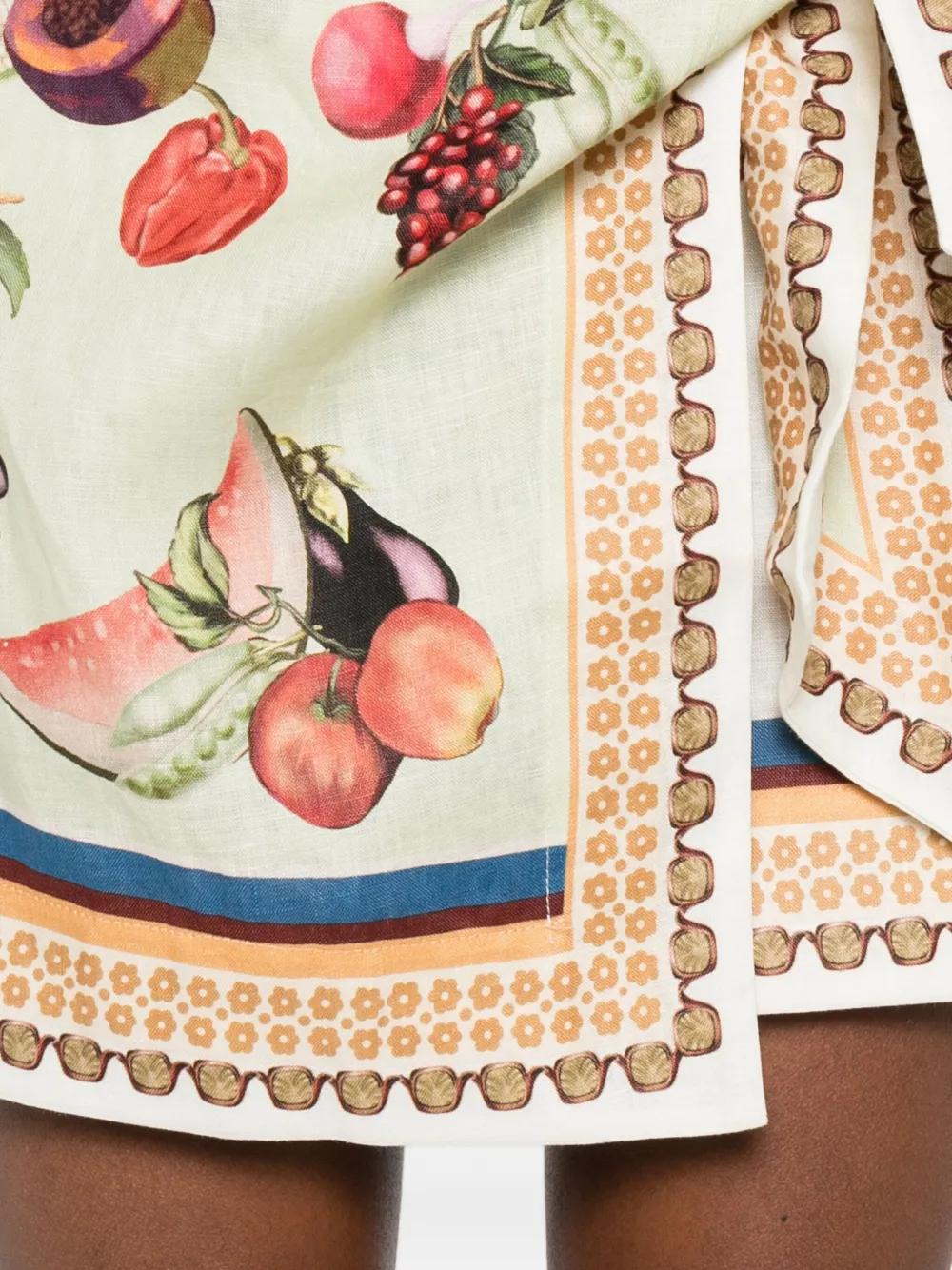 ALEMAIS Asymmetric Draped Mini Skirt