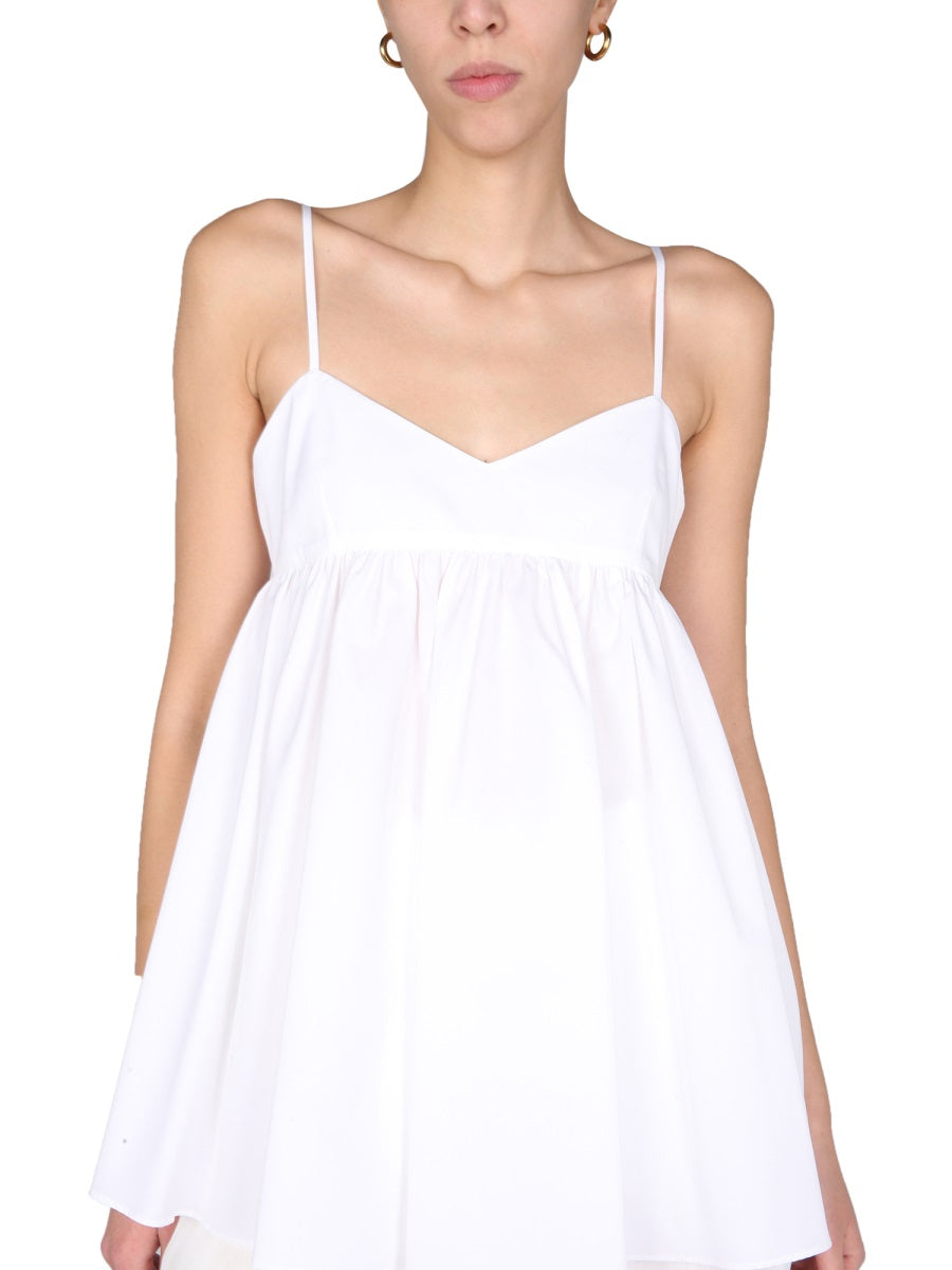 ASPESI Mini Thin Strap Poplin Top