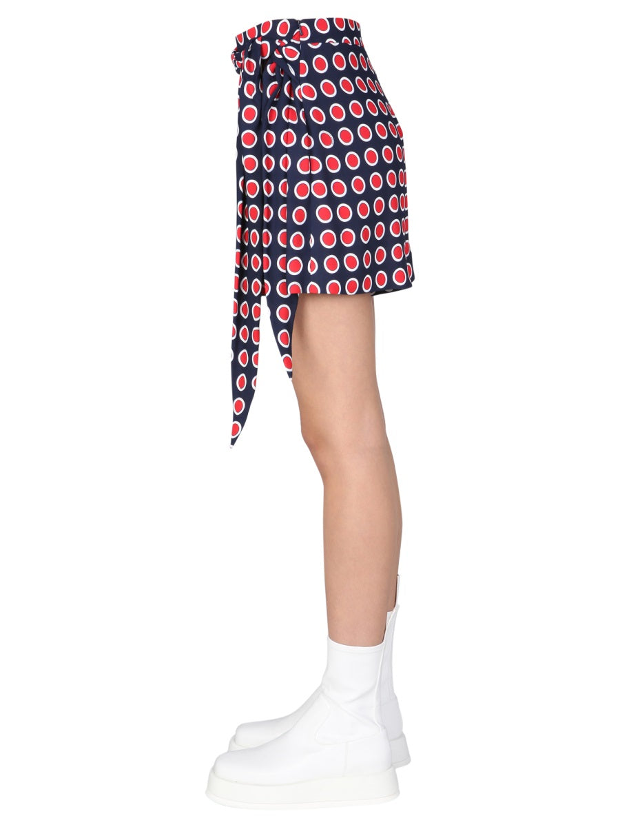 BOUTIQUE MOSCHINO Chic Eyelet Detail Mini Shorts